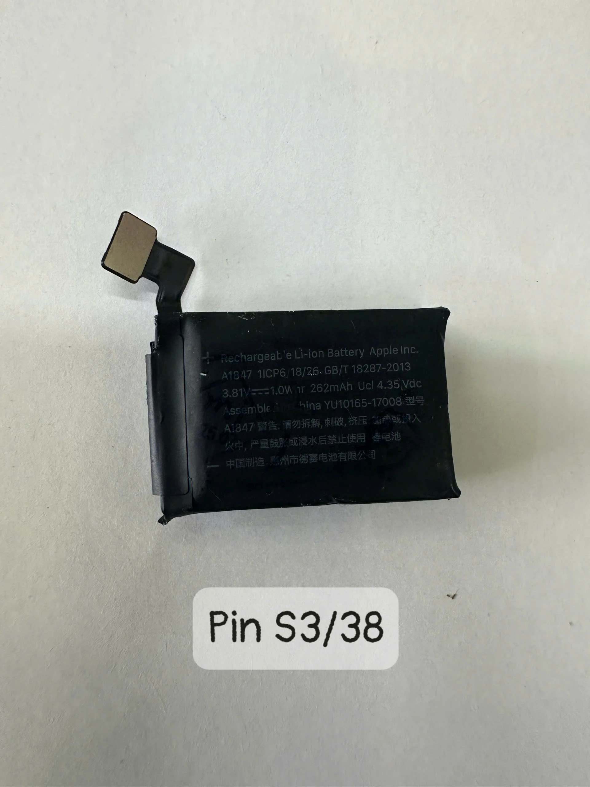 Pin Apple Watch Series 3 Zin Bóc Máy – 38mm & 42mm | Model A1858 A1859 A1860 A1861 | Dung Lượng 100%